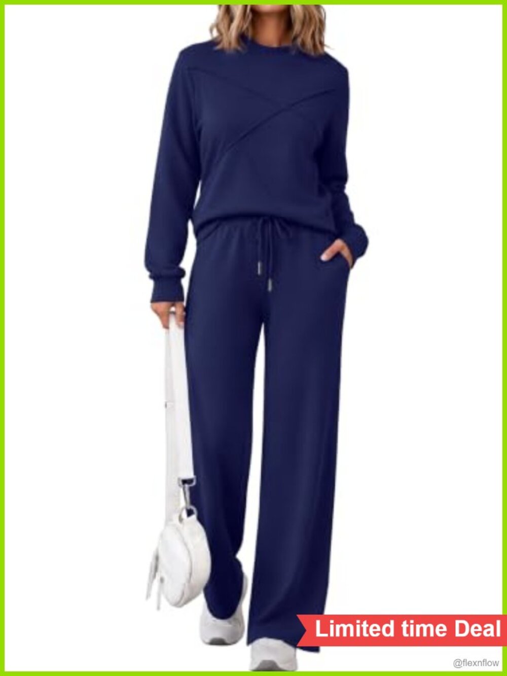 2 Piece Lounge Set Mock Neck Top & Pants Modal Blend Lightweight